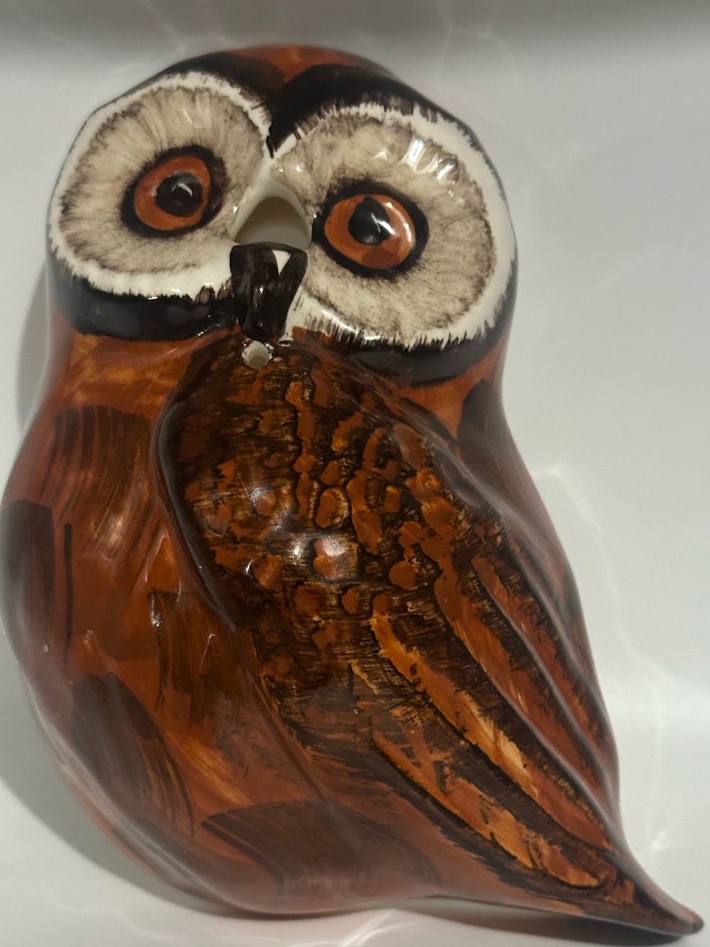 Vintage babbacombe pottery owl string and scissors holder